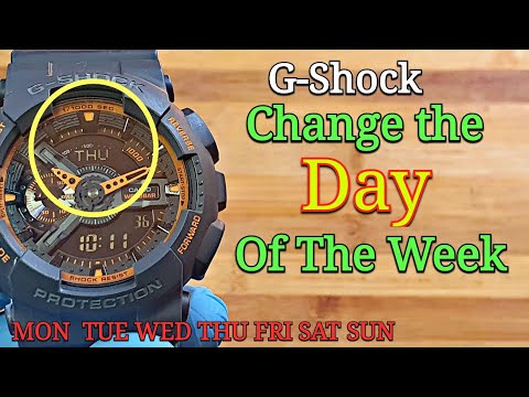 Casio G Shock | How To Change The Day Of The Week? | Adjust The Day (Mon, Tues...)