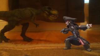 Jack Sparrow vs T-Rex