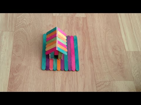 How To Make Color Full Popsicle Stick House | Mini House