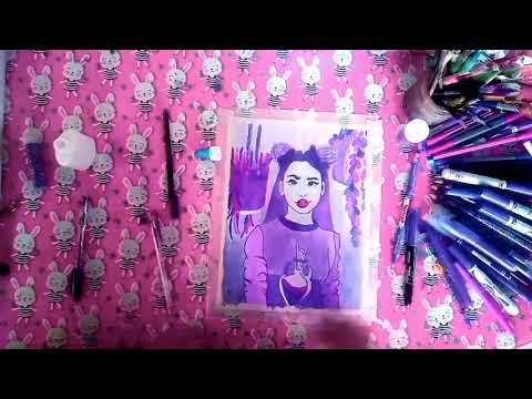 Using all the Purple Art Supplies I own