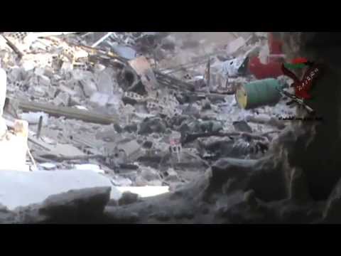 جثث عدد من جنود النظام الذين قتلوا على يد لواء مغاوير الغوطة أثناء محاولتهم اقتحام حي جوبر في مدينة دمشق