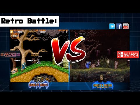 Ghouls'n Ghosts (Arcade) VS Ghosts'n Goblins resurrection(Nintendo Switch)