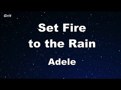 Set Fire To The Rain - Adele  Karaoke 【No Guide Melody】 Instrumental