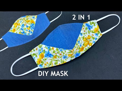 2 In 1 Cute Mask Making Ideas! Diy Breathable Fabric Face Mask Easy Pattern Sewing Tutorial At Home