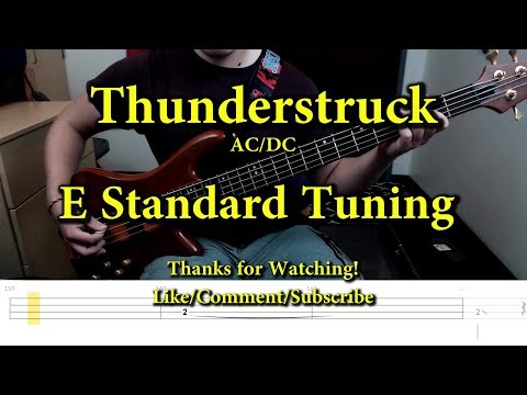 Thunderstruck - AC/DC (Bass Cover with Tabs)
