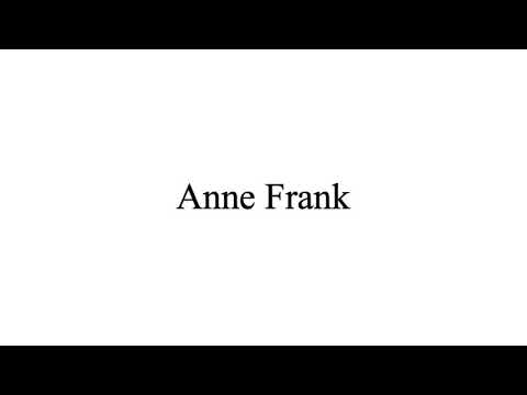 How to say Anne Frank in german