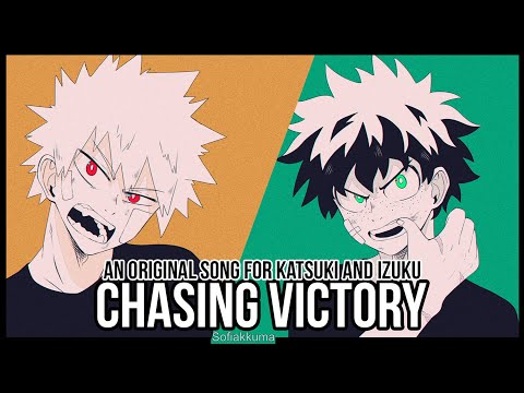 Original "Chasing Victory" for Katsuki and Izuku in My Hero Academia (Kohei Horikoshi)