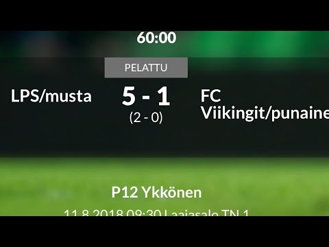 P12 Ykkönen: LPS/musta - FC Viikingit/punainen 11.8.2018