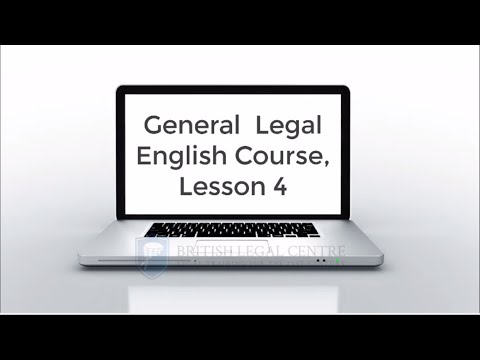 Free General Legal English Course Lesson 4 - Recording from 17th April 2020.