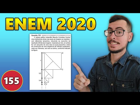 Questão 155 - Medida do lado do centésimo quadrado de acordo com o padrão ENEM 2020 - Prof. João