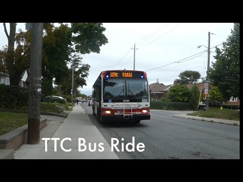 Toronto TTC 109C Ranee Bus Ride - Almost the Full Route 9/5/2022