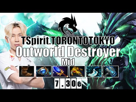 Outworld Destroyer Mid | TSpirit.TORONTOTOKYO | A SUPER BROKEN MID HERO | 7.30e Gameplay Highlights