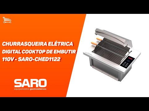 Churrasqueira Elétrica Digital Cooktop de Embutir 110V SARO-CHED1122 - Video