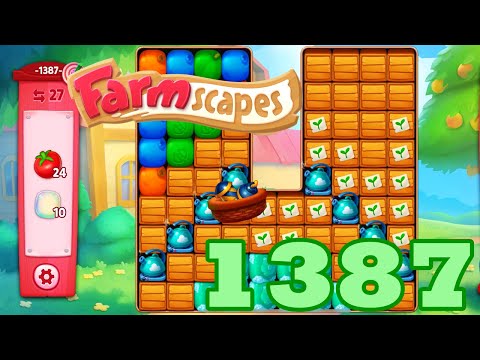 Farmscapes Level 1387 HD Gameplay Walkthrough | 3 - match game | android | ios | pc | GameGo Game