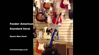 Video thumbnail for Fender American Standard Stratocaster Mystic Blue 360° View by A&C Hamilton Musical Instruments