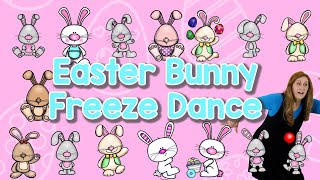 Easter Bunny FREEZE DANCE 🐰 Easter Bunny Dance and Freeze 🐰 Brain Break Activity 🐰 Sing Play Create