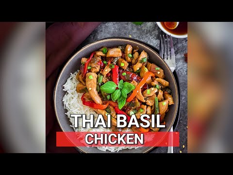 Thai Basil Chicken | How to make Pad Krapow Gai (Spicy Thai Basil Chicken) |Easy Thai Basil Stir fry
