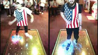 USAから友達来てくれたからゲーセンで踊ってたら後ろがめっちゃ盛り上がってた