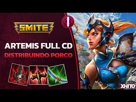 I made Artemi FULL COOLDOWN to spam pig! ARTEMIS ADC - ⚡ Smite BR Conquista