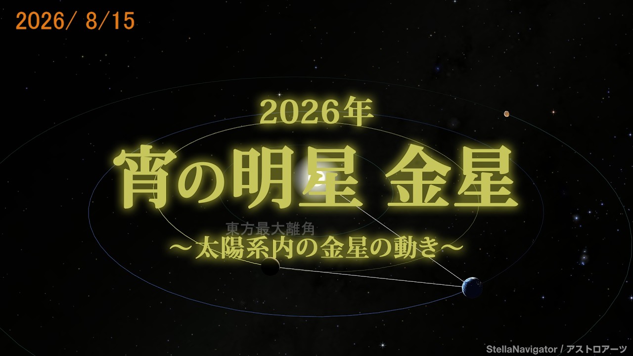 太陽系内の金星の動き（2026年1月～2027年1月）