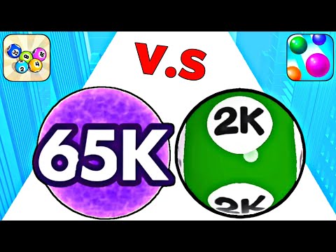 Bounce Merge 2048 vs Ball Merge Roulette 2048 3D - Satisfying Asmr Gameplay, Level Up Ball Math Game