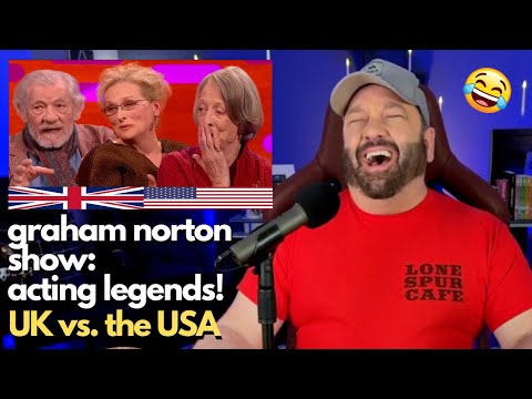 American Reacts to ACTING LEGENDS on Graham Norton Show | UK vs. the USA!