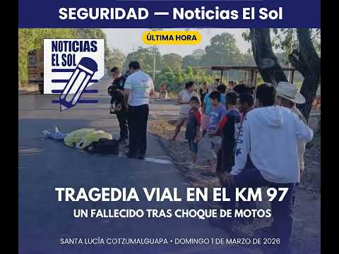 Trágico accidente de tres motocicletas deja un fallecido y un herido en Santa Lucía Cotzumalguapa