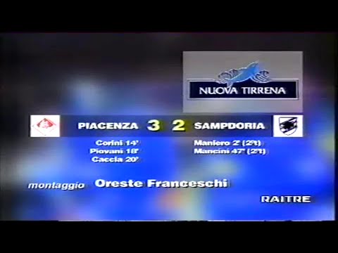 SERIE A 1995/1996: PIACENZA - SAMPDORIA 3-2