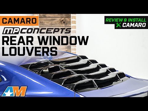 2016-2023 Camaro Coupe MP Concepts Rear Window Louvers; Gloss Black Review & Install