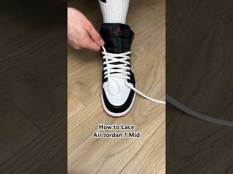 How to Lace Air Jordan 1 Mids ⚡️👟 #jordans #asmr #sneakers #tutorial