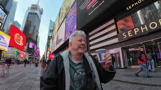Sitting in Times Square NYC