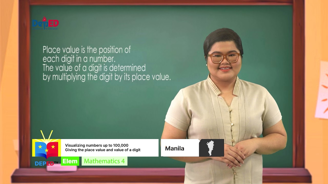 Grade 4 MATH Q1 Ep1: Visualizing numbers up to 100,000 Giving the place value and value of a digit