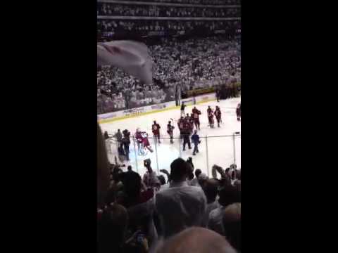 Phoenix Coyotes win game 5 vs Nashville Predators crowd rea