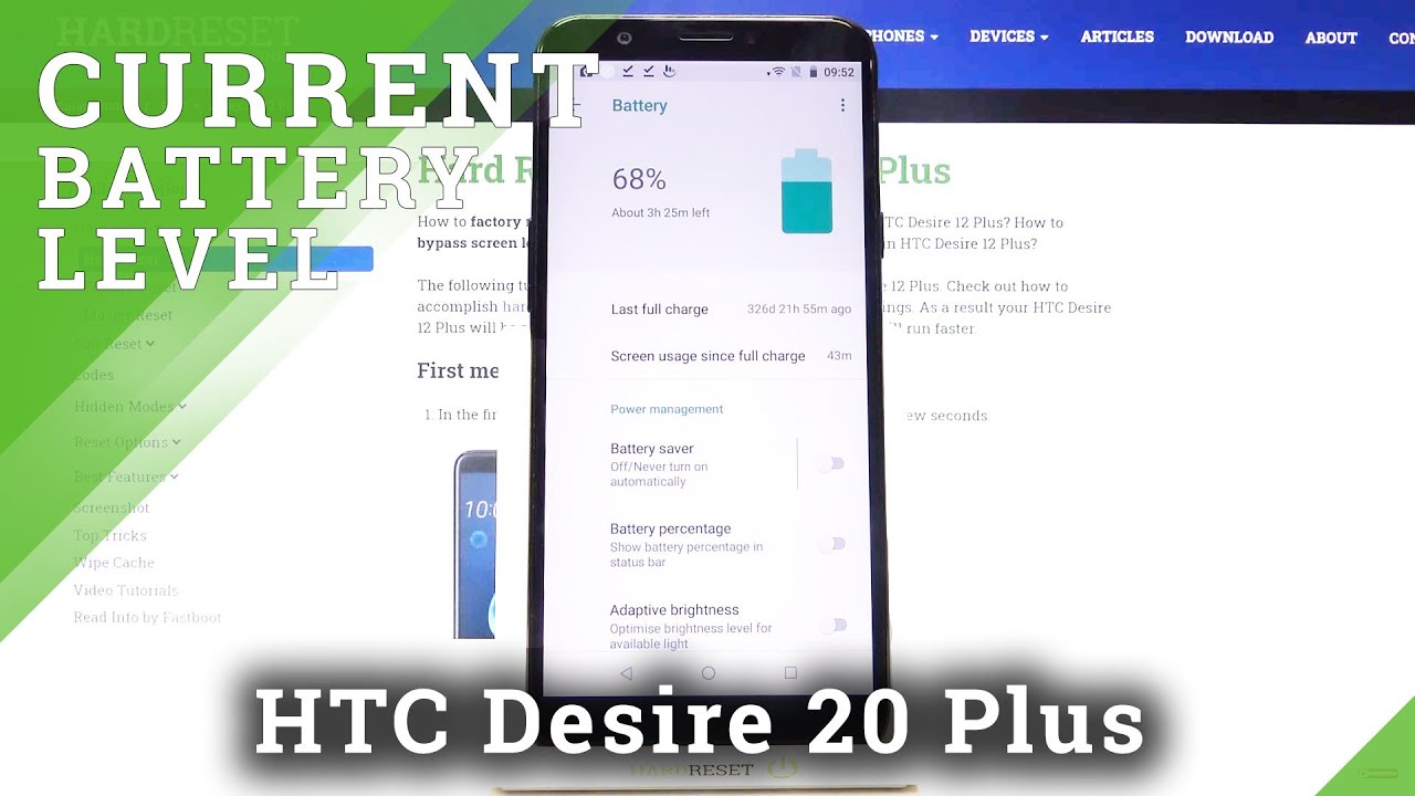 How to Activate Battery Percentage in HTC Desire 12 Plus – Display Current Battery %
