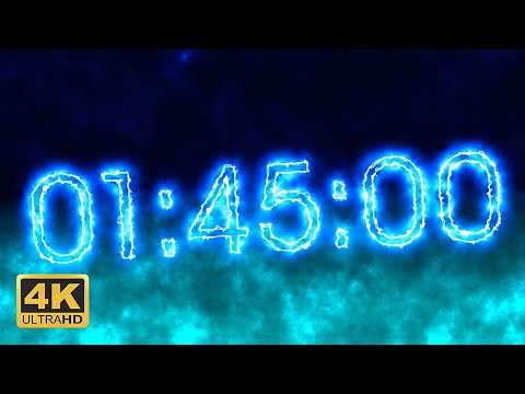 1 Hour 45 Minutes Countdown Timer - Electric ⚡☄[4K]