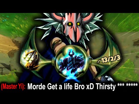 I made a 13-2 Super FED YI to be COMPLETELY TILTED as Immortal Morde 🔥 LoL Mordekaiser s12 Gameplay