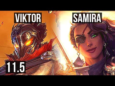 VIKTOR vs SAMIRA (MID) | Rank 1 Viktor, Rank 12, Dominating | EUW Challenger | v11.5