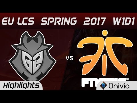 G2 vs FNC Highlights Game 1 EU LCS Spring 2017 W1D1 G2 Esports vs Fnatic