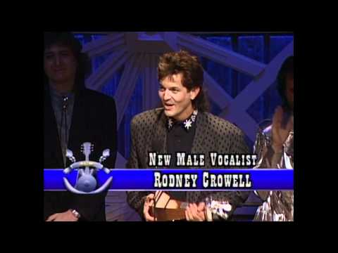 Rodney Crowell Wins Top New Male Vocalist - ACM Awards 1989