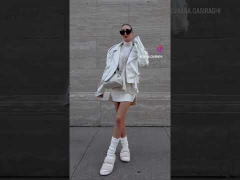 Winter White Outfit | how to wear the leg warmers trend.