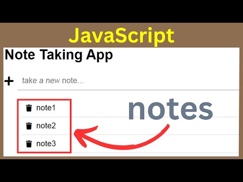 Javascript Note Taking App How To Create A Simple Note App Using Html Css And Js With Source Code