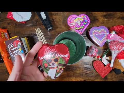 Valentine's Day Candy Bouquet (All from Dollar Tree)