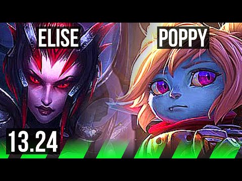 ELISE vs POPPY (JNG) | 7/1/10, 400+ games | KR Grandmaster | 13.24