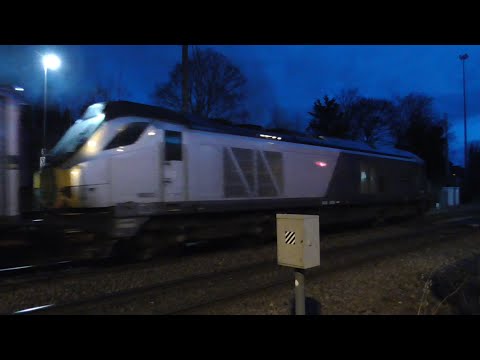 Chiltern Railways 68010 throttles out of Kidderminster on 5J45 - 16/3/18