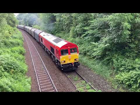 DBCargo 66177 hauling 6V75 Dee Marsh Reception Sidings to Margam TC Steel Empties #borderlandsline