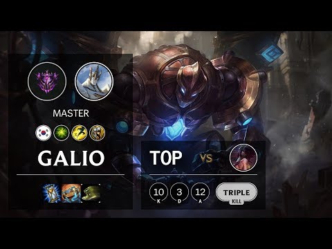 Galio Top vs Akali - KR Master Patch 10.9
