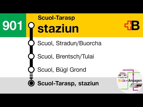 Postauto Ansagen | 901 Bus da Sport Scuol (Skibus) | BoJa Ansagen