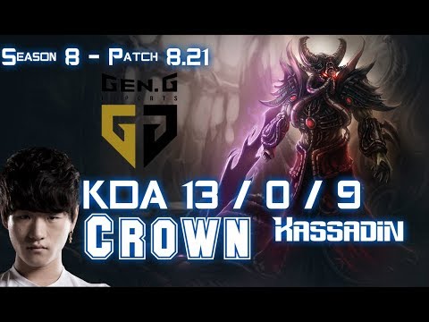 GEN Crown KASSADIN vs TWISTED FATE Mid - Patch 8.21 KR Ranked