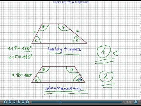 Miary kątów w trapezach - Matematyka Szkoła Podstawowa i Gimnazjum