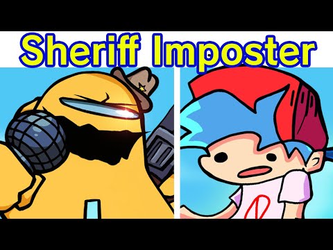Friday Night Funkin' VS Yellow Impostor, Sheriff Showdown FULL WEEK 1 + Cutscenes (FNF Mod/Among US)